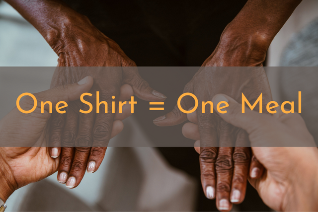 For every graphic tee or other product purchased, Tall Reali-tees will give a meal to someone in need.