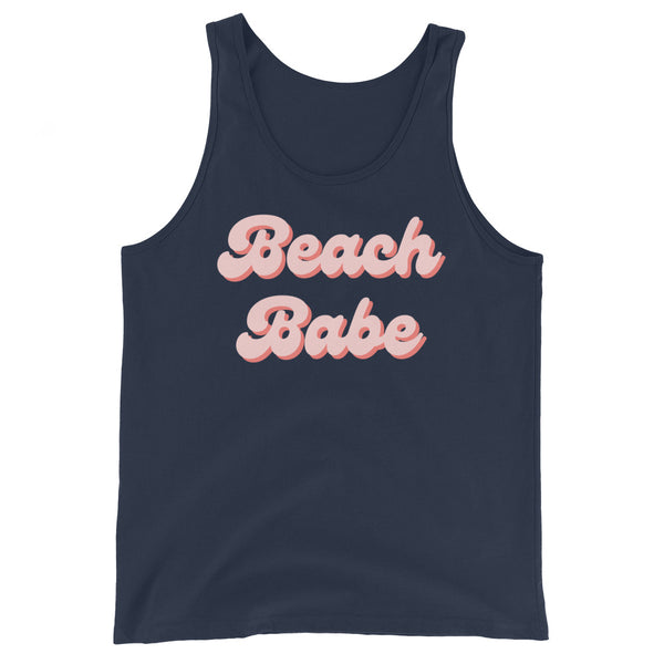 Women's Beach Babe tank top in Navy.