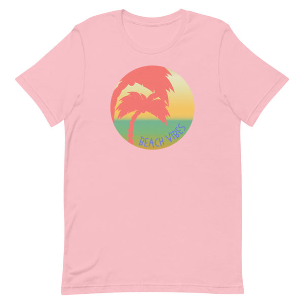 Beach Vibes T-Shirt for summer in Pink.