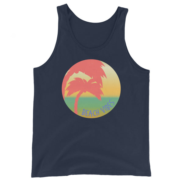 Beach Vibes Tank Top in Navy.