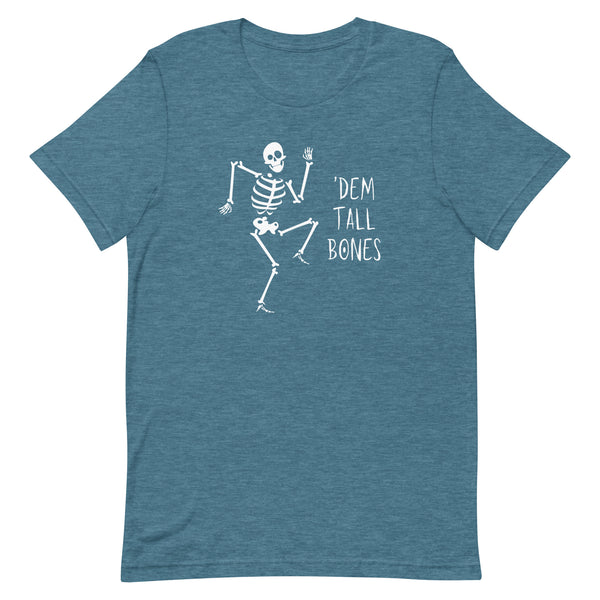 'Dem Tall Bones T-Shirt in Deep Teal Heather.