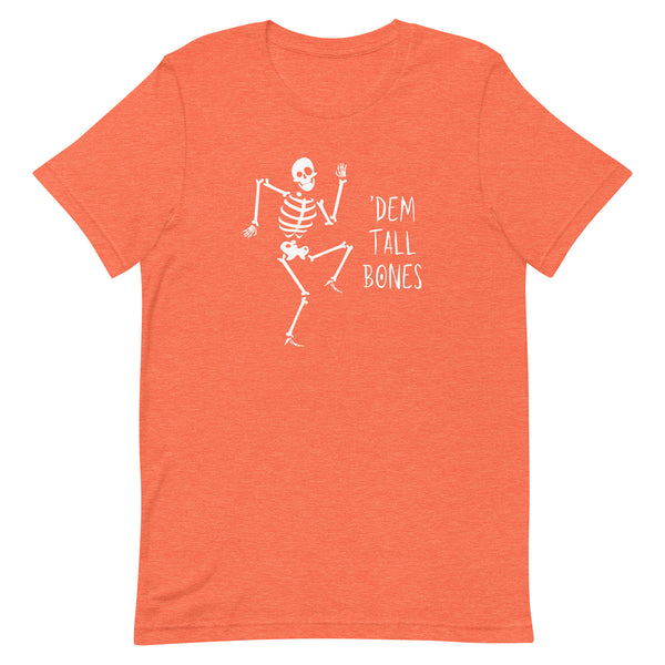 'Dem Tall Bones T-Shirt in Orange Heather.