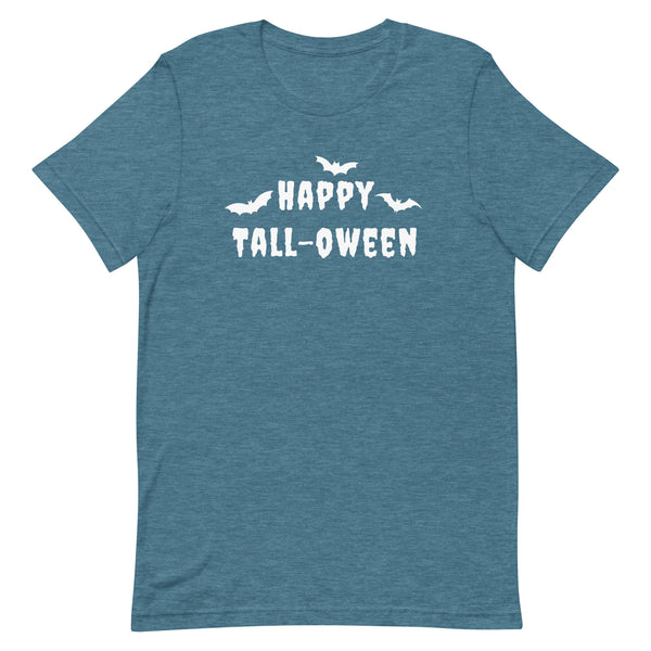 Happy Tall-oween T-Shirt in Deep Teal Heather.