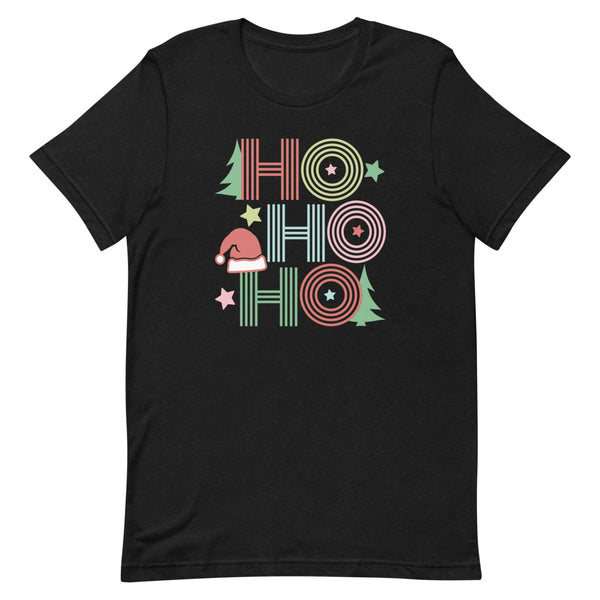Ho Ho Ho Christmas T-Shirt in Black Heather.