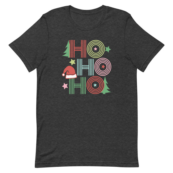 Ho Ho Ho Christmas T-Shirt in Dark Grey Heather.