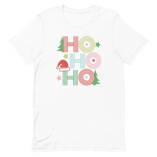 Ho Ho Ho Christmas T-Shirt in White.