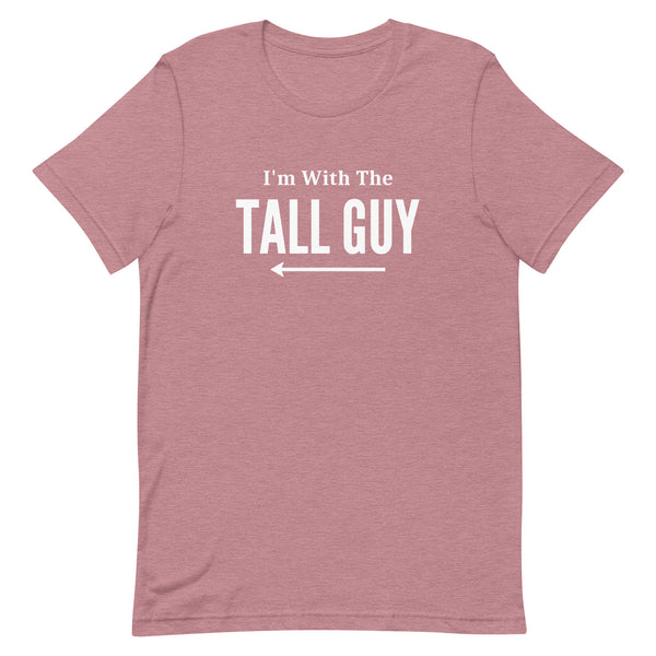 I'm With The Tall Guy Matching T-Shirt in Orchid Heather.