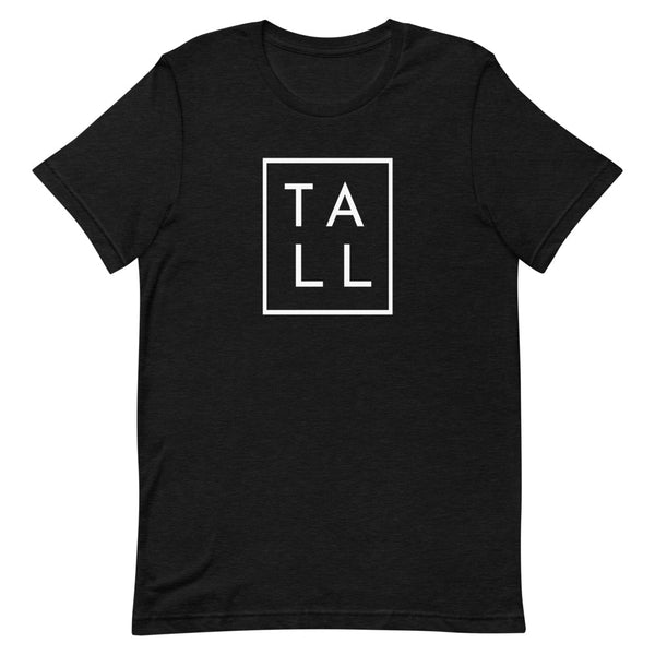Block "TALL" graphic tee in Black Heather.