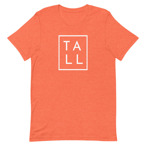 Block "TALL" graphic tee in Orange Heather.