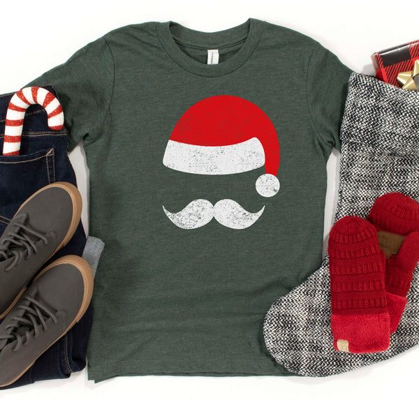 SANTA MUSTACHE T-SHIRT (YOUTH)