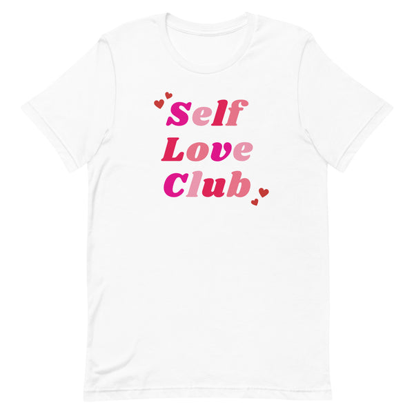 Self Love Club T-Shirt for Valentine's Day in White.