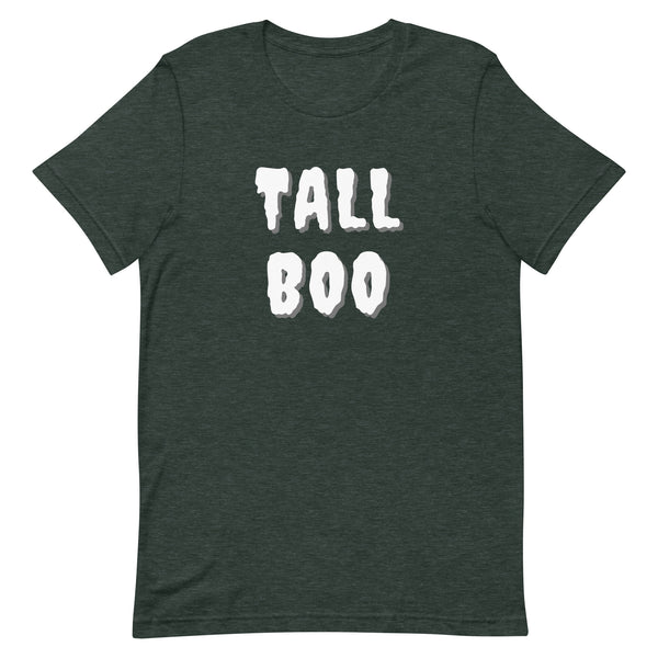 Tall Boo Halloween T-Shirt in Forest Heather.
