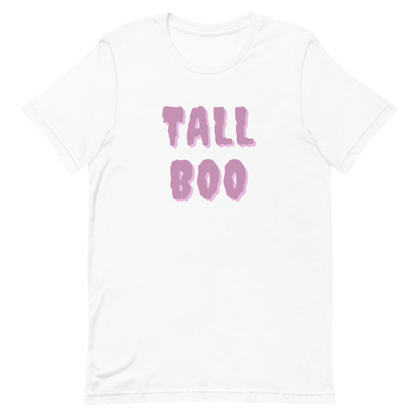 Tall Boo Halloween T-Shirt in White.