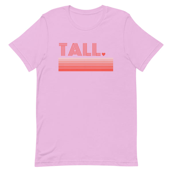 Tall Love Retro premium graphic t-shirt in Lilac.