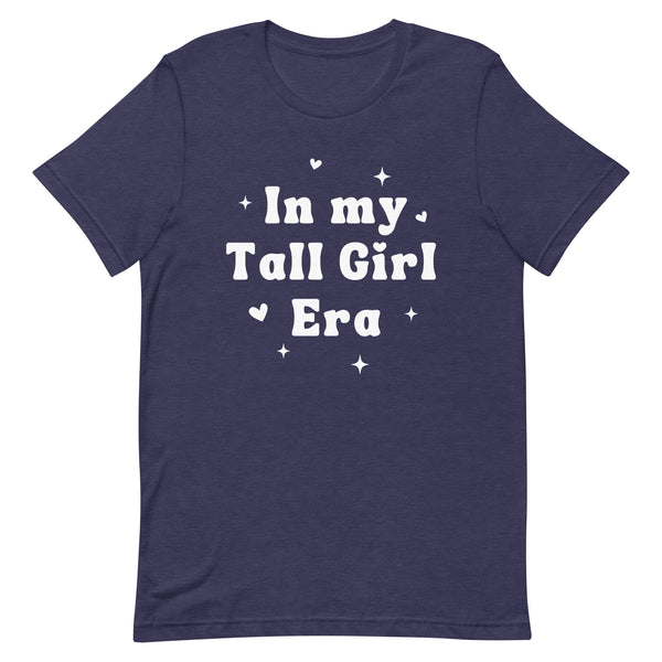 In my Tall Girl Era T-Shirt in Midnight Navy Heather.