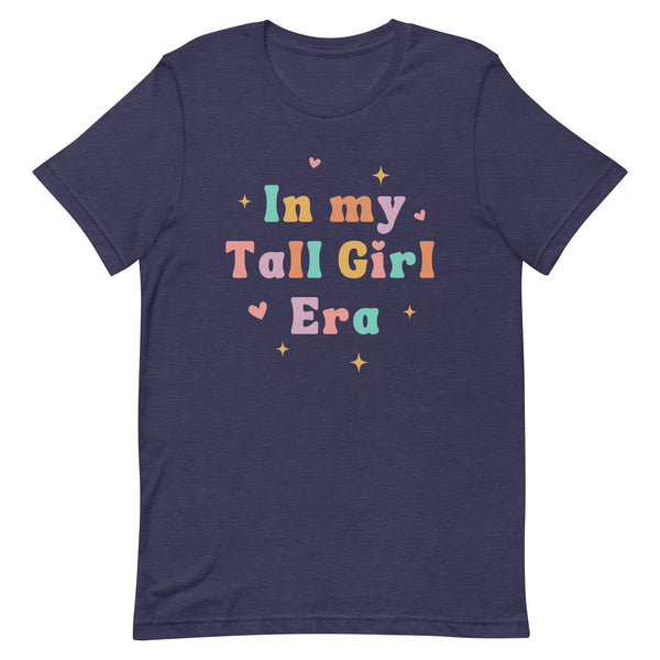 In my Tall Girl Era T-Shirt in Midnight Navy Heather.