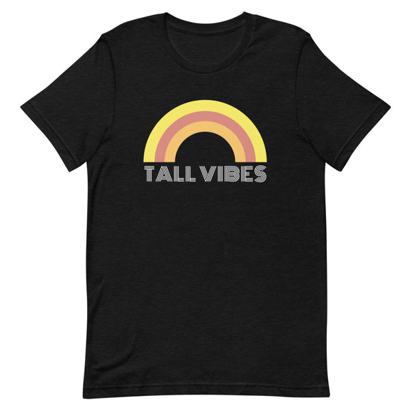 "Tall Vibes" Bella Canvas graphic tee in Black Heather.