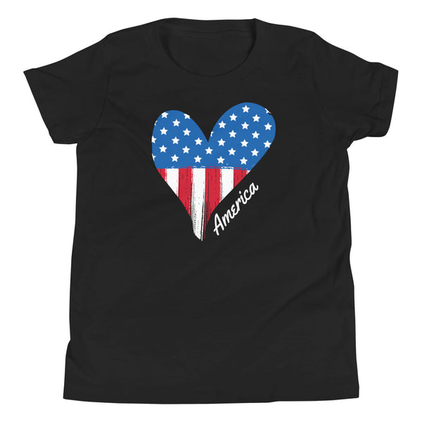 America Hearth Youth T-Shirt in Black.