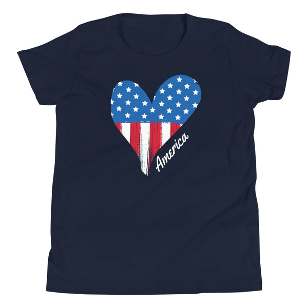 America Hearth Youth T-Shirt in Navy.