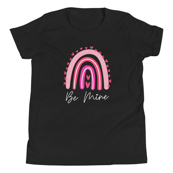 Be Mine Rainbow T-Shirt for Valentine's Day in Black.