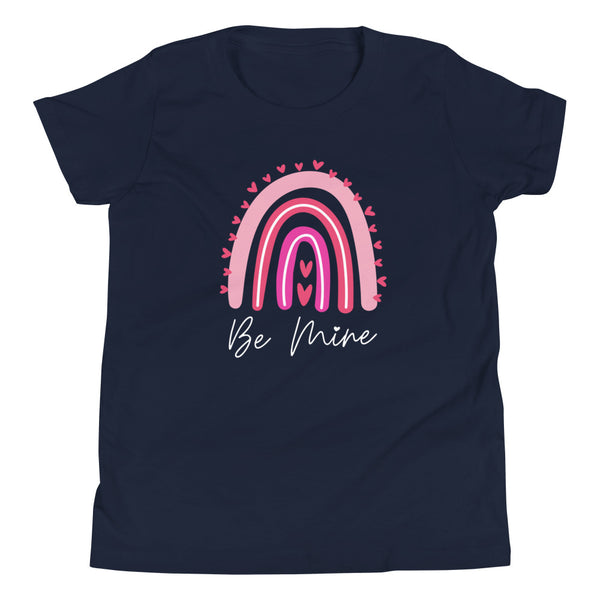 Be Mine Rainbow T-Shirt for Valentine's Day in Navy.