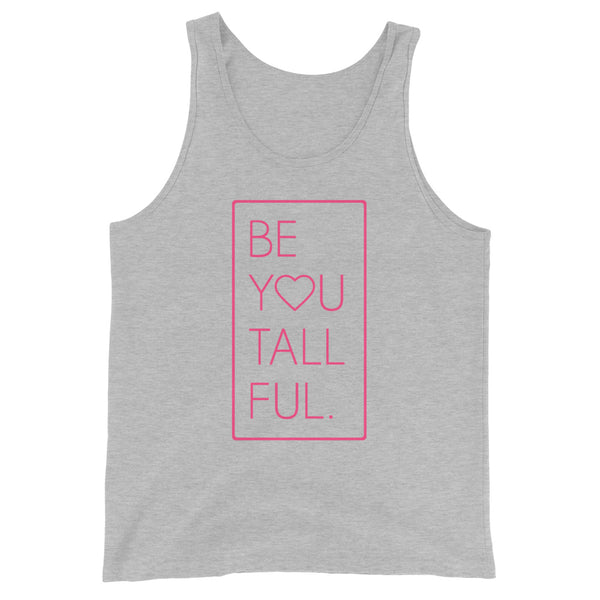 Be-You-Tall-Ful womens muscle tank top in Athletic Grey Heather.