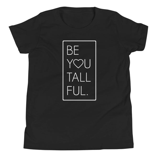 "Be-You-Tall-Ful" girls t-shirt in Black.