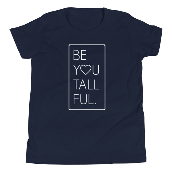 "Be-You-Tall-Ful" girls t-shirt in Navy.