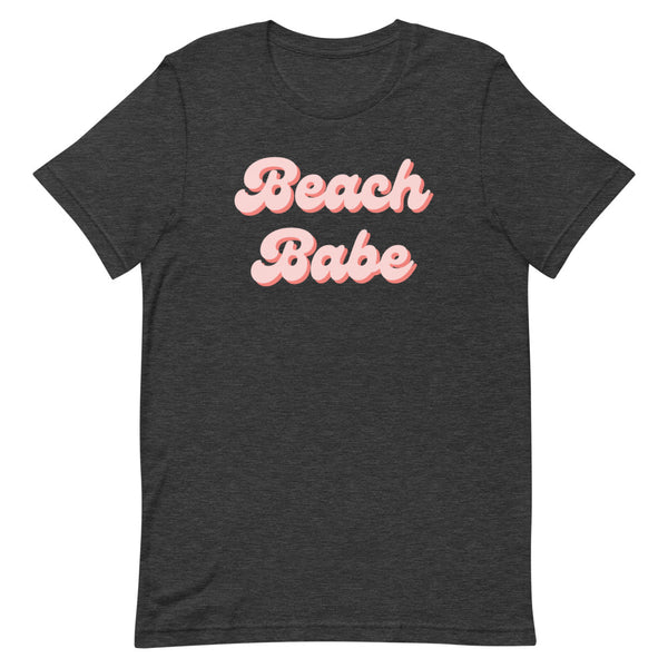Women's Beach Babe T-Shirt in Dark Grey Heather.