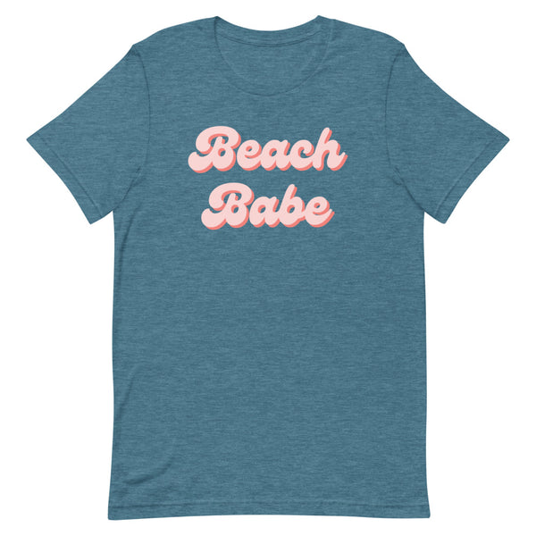 Women's Beach Babe T-Shirt in Deep Teal Heather.