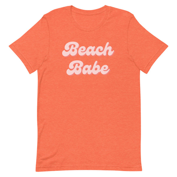 Women's Beach Babe T-Shirt in Orange Heather.