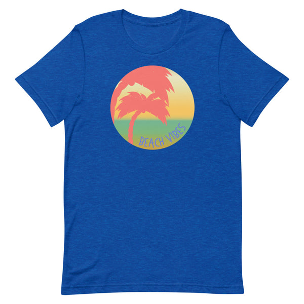 Beach Vibes T-Shirt for summer in True Royal Heather.