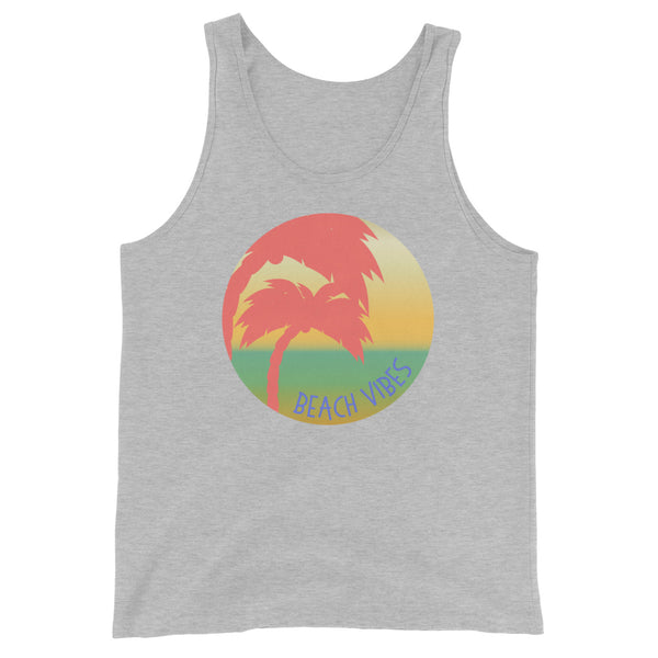 Beach Vibes Tank Top in Athletic Grey Heather.