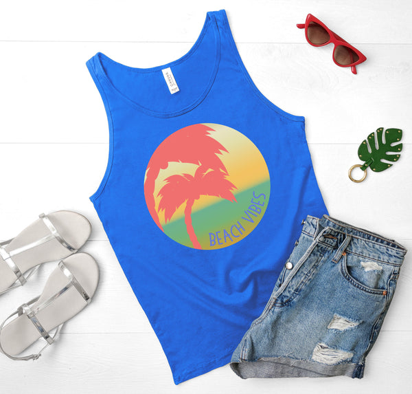 Beach Vibes tank top for summer.