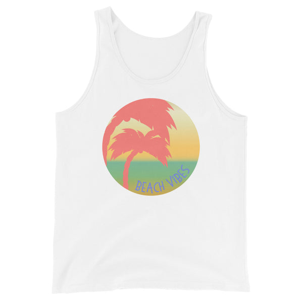 Beach Vibes Tank Top in White.