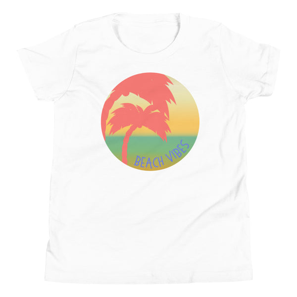 Beach Vibes T-Shirt for girls and boys in White.