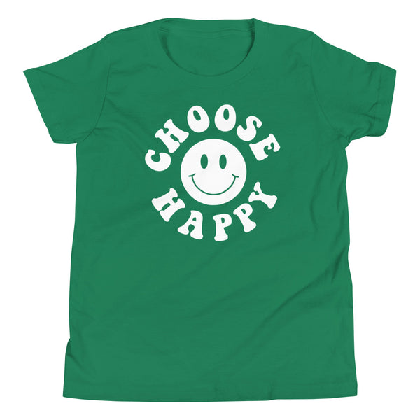 Choose Happy Youth T-Shirt in Kelly Green.