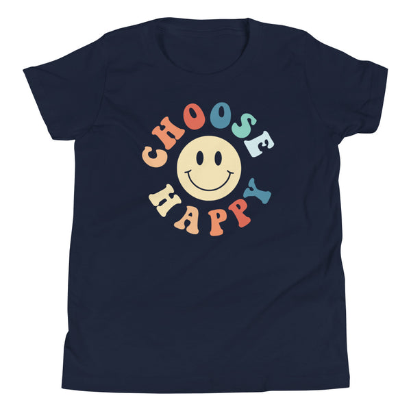 Choose Happy Youth T-Shirt in Navy.