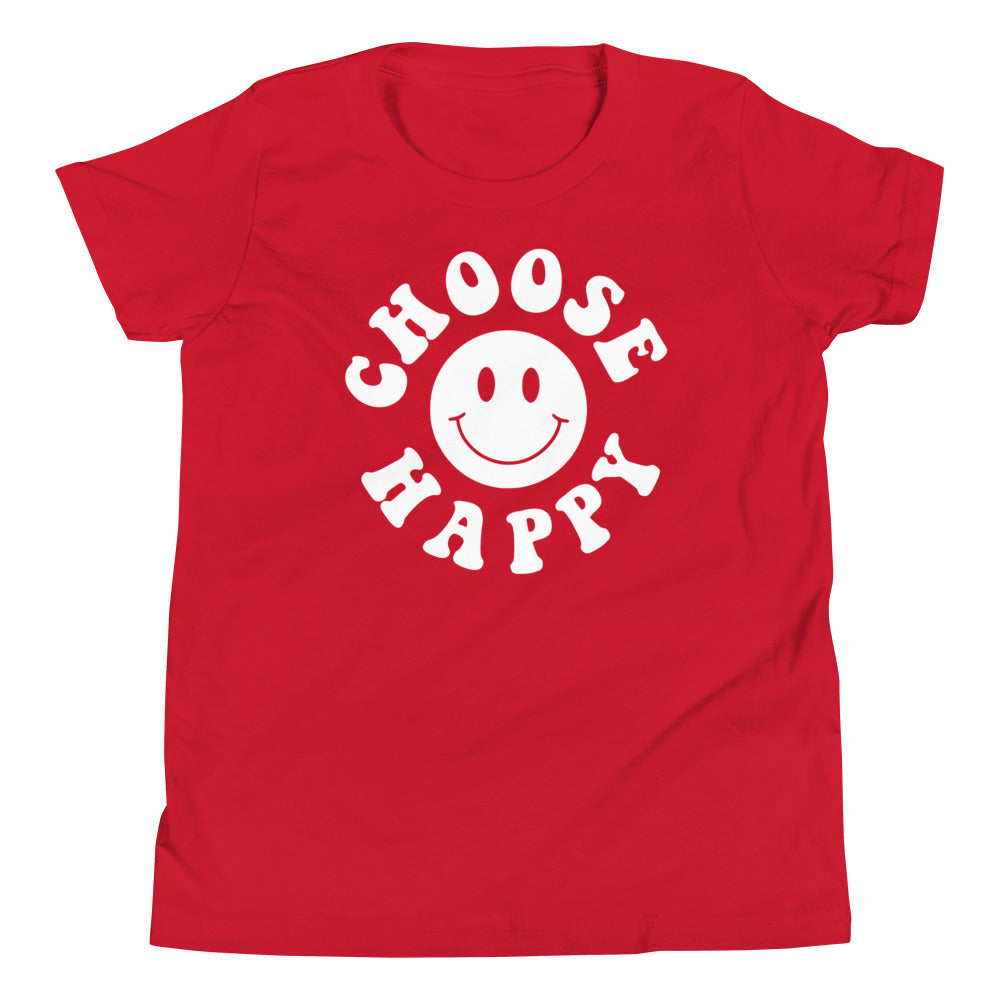 Choose Happy Youth T Shirt Tall Reali tees