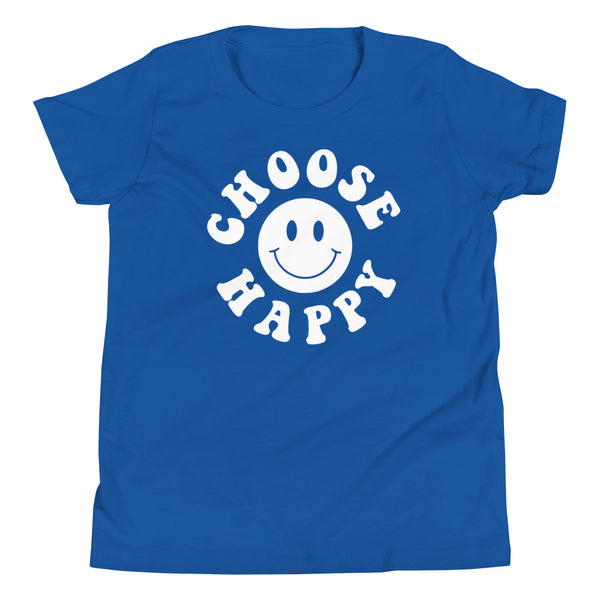 Choose Happy Youth T-Shirt in True Royal.