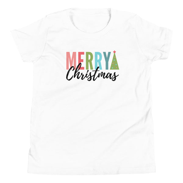 Merry Christmas T-Shirt for kids in White.