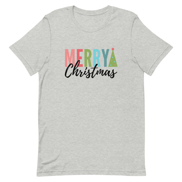 Merry Christmas T-Shirt in Athletic Grey Heather.