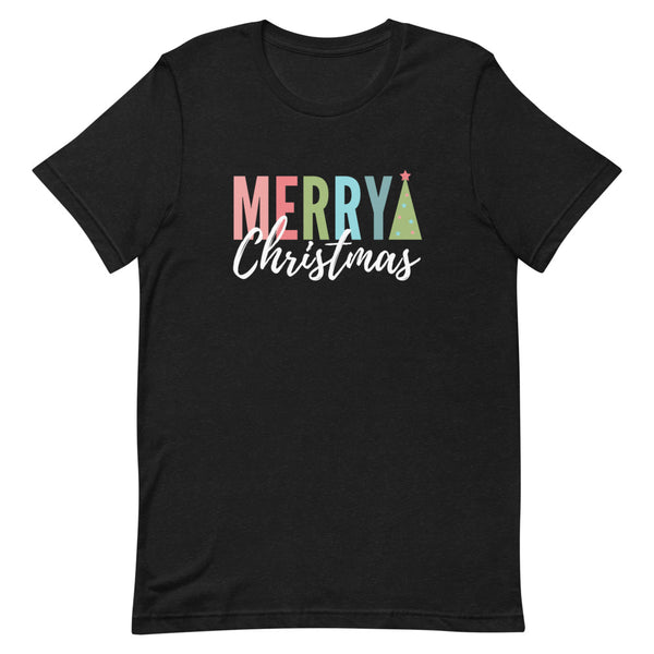 Merry Christmas T-Shirt in Black Heather.