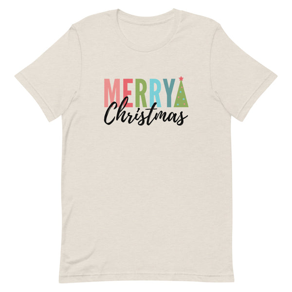 Merry Christmas T-Shirt in Dust Heather.
