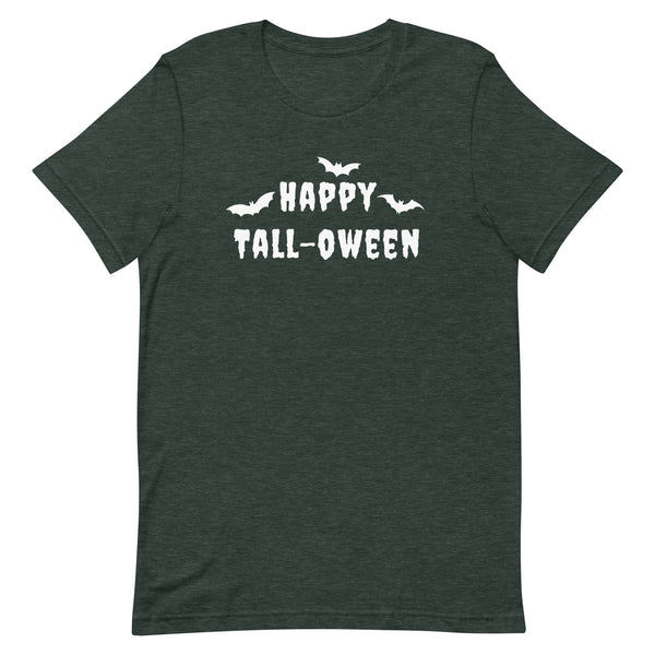 Happy Tall-oween T-Shirt in Forest Heather.