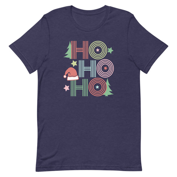 Ho Ho Ho Christmas T-Shirt in Midnight Navy Heather.