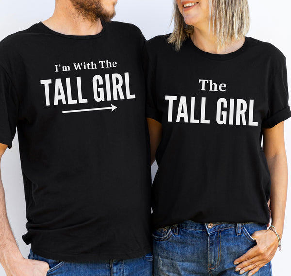 Funny matching tees for tall men and women.