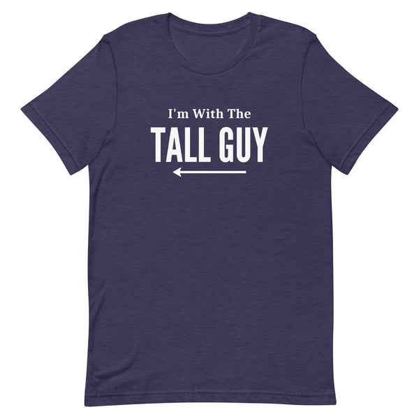 I'm With The Tall Guy Matching T-Shirt in Midnight Navy Heather.