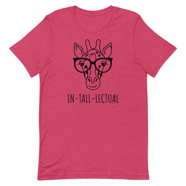 IN-TALL-LECTUAL T-Shirt in Raspberry Heather.
