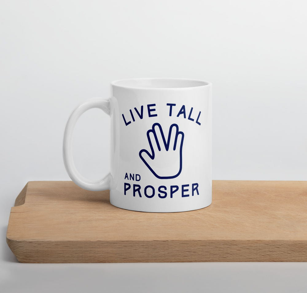 Live Tall And Prosper Star Trek coffee mug, 11 oz.